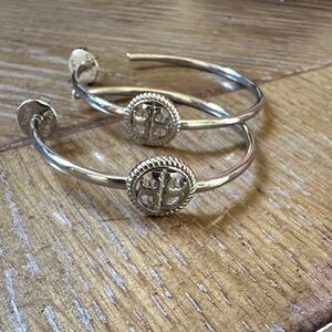 Tory Burch Silver Hoop Earrings